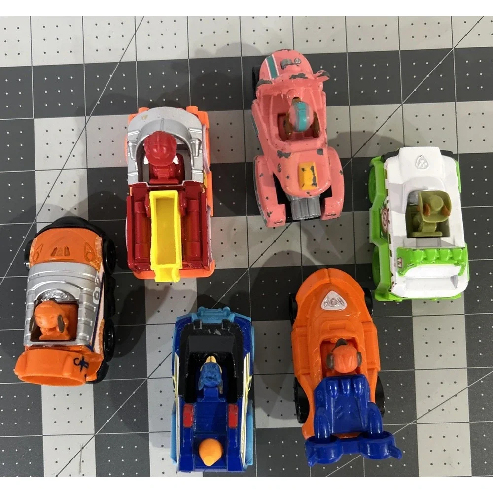 Paw Patrol Mighty Pups Super Paws Set TRUE METAL Car Assortment Lot of 6 toy car